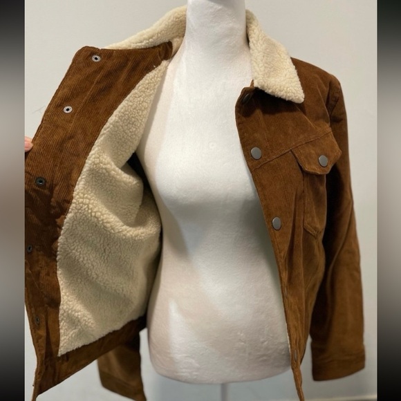 Express Corduroy Sherpa Lines Jacket - Picture 3 of 9